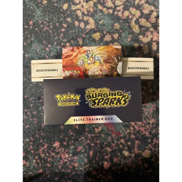 Pokemon TCG Surging Sparks Booster Box, ETB & 2x Booster Bundle Lot - NEW  SEALED Home